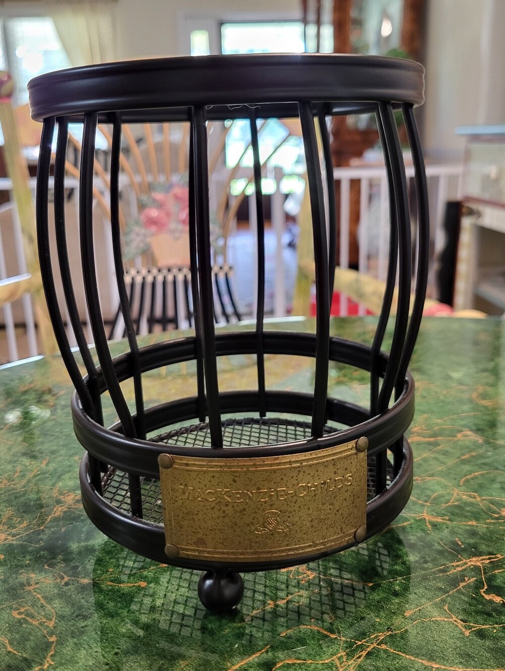 MacKenzie-Childs Black Metal Utensil Holder